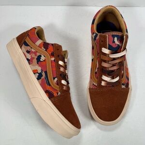 Vans Old Skool Queer Poets Tyris Winter Brown Orange Sneakers Women Size 7.5